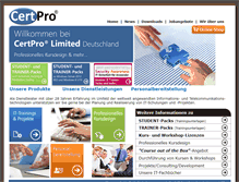 Tablet Screenshot of certpro.de